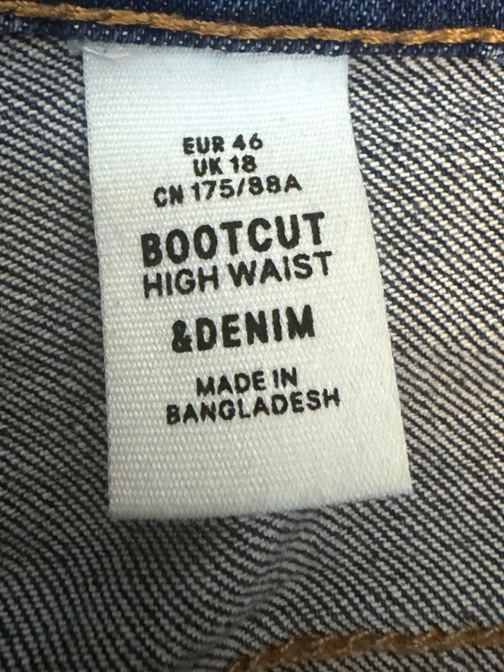 &Denim Dark Blue High Waist Bootcut Jeans